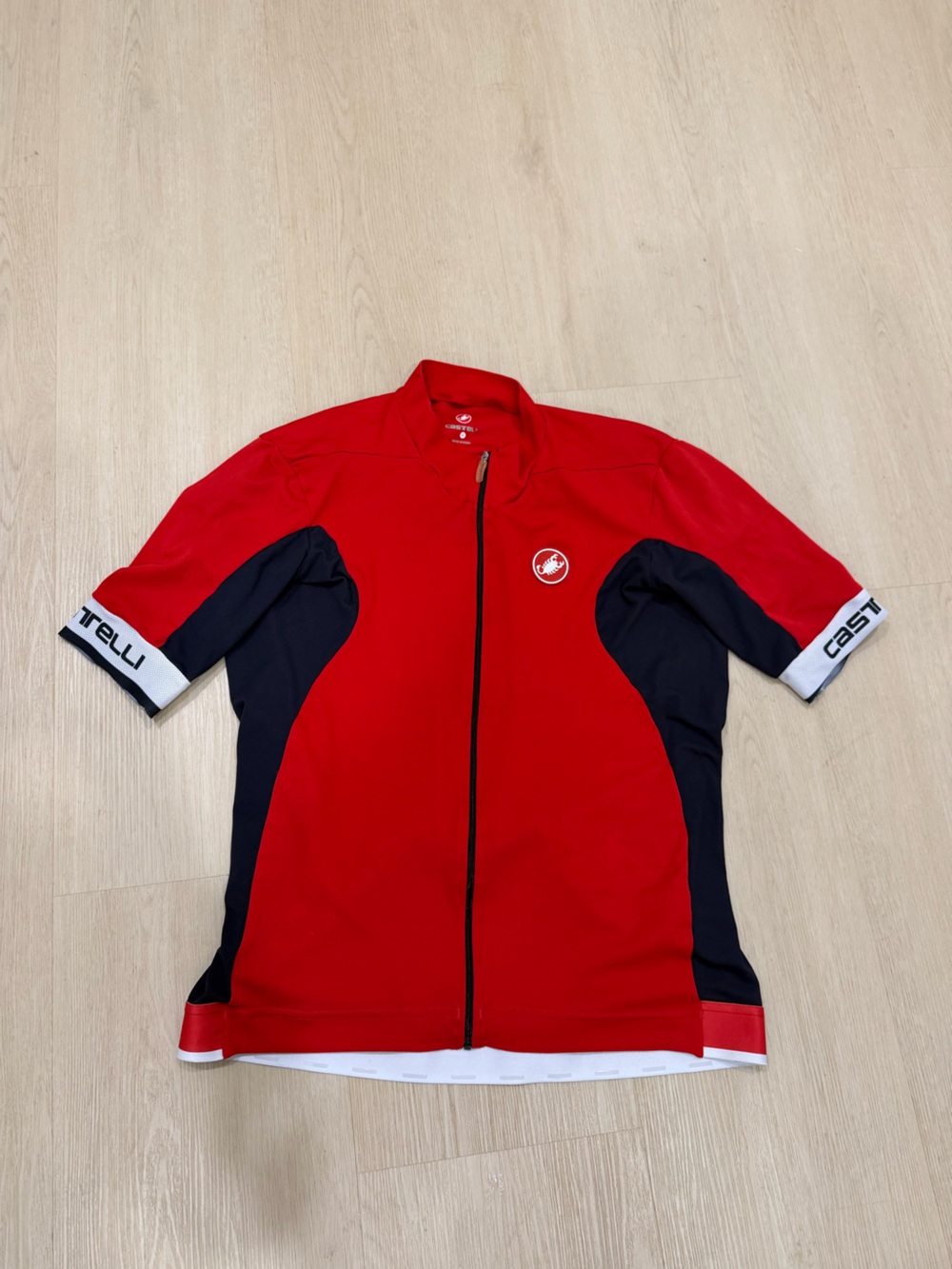 Men’s Castelli Short Sleeve Full Zip Cycling Jersey XXL Red